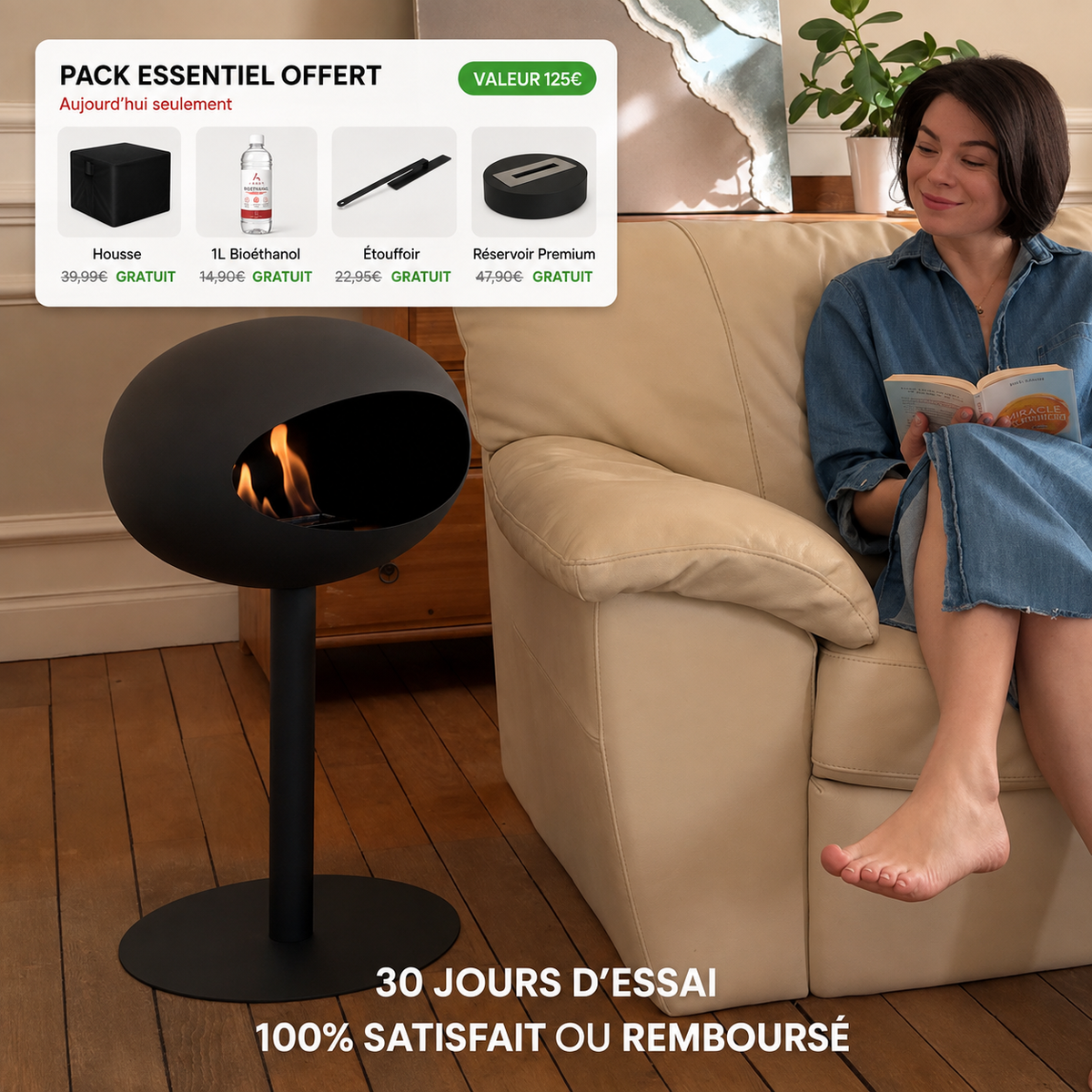 Amberly™ Bioethanol Fireplace